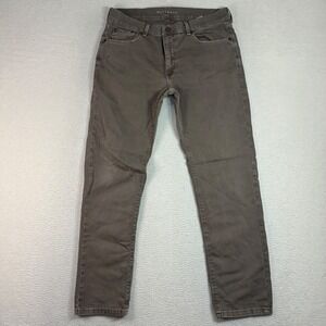 Mott Bow Slim Jeans Men 33x30 Gray Cotton Stretch Denim Pants Mercer